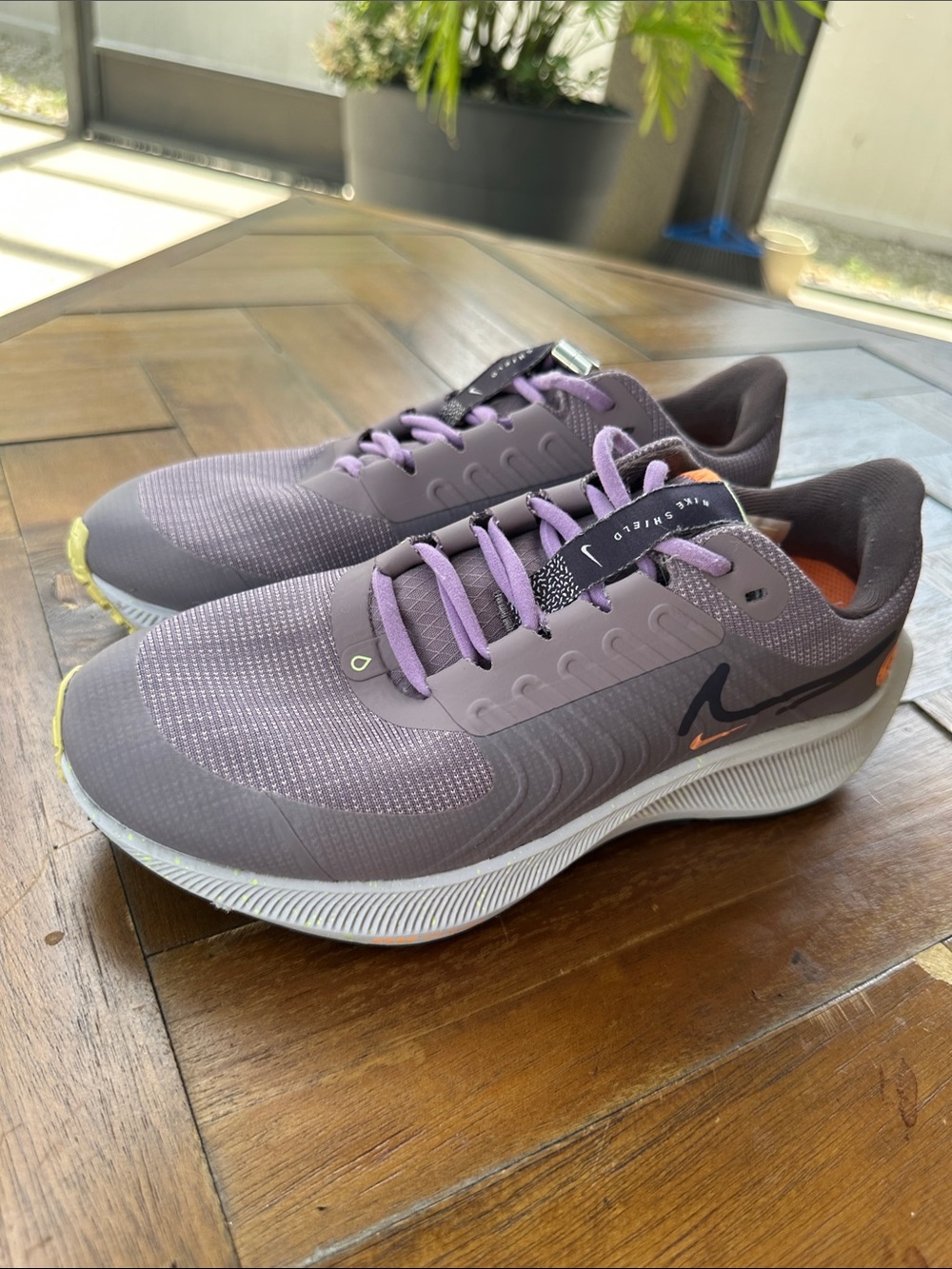Nike Women's Athletic Trainers - Purple with Orange Accents